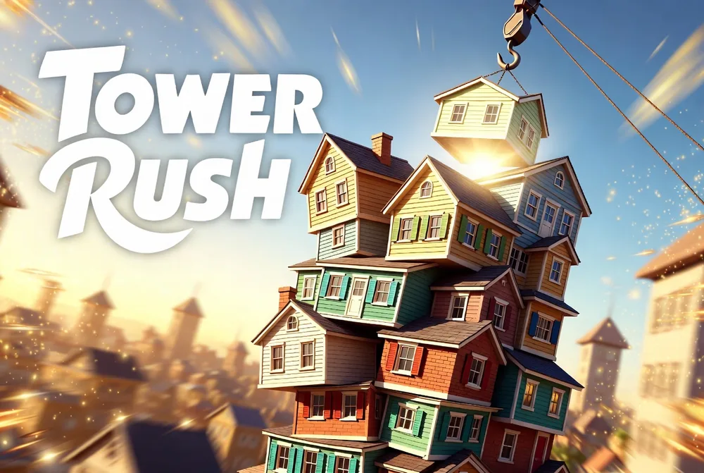 Tower Rush game real or fake verdict image with the tower standing at golden hour