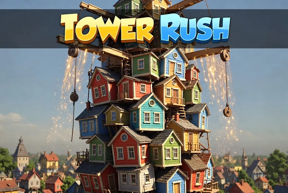 Tower Rush bonus moment with sparks flying from a freshly locked Frozen Floor
